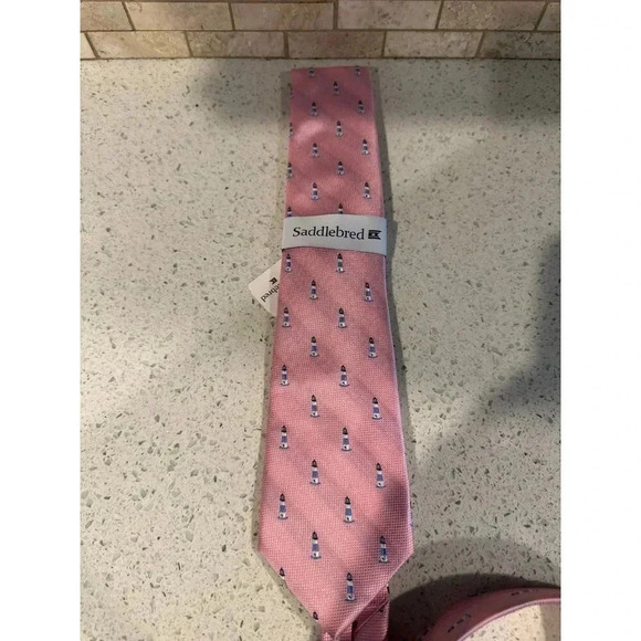 Nwt‎ Saddlebred Pink Tie g6 - Picture 2 of 4